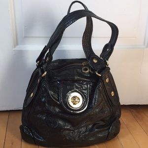 Marc by Marc Jacobs black patent leather bag